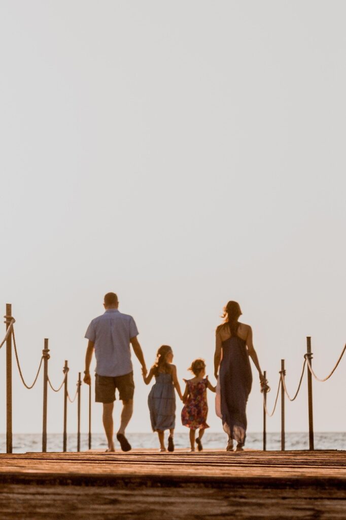 family, walk, beach, nature, holding hands, walking, baby, kids, children, love, adorable, childhood, dad, mom, mother, father, parents, sunset, together, bonding, leisure, happiness, vacation, holiday, portrait, family portrait